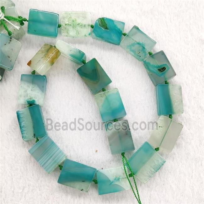 Green Agate Rectangle Beads Dye