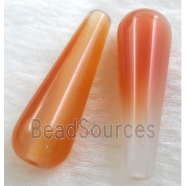 Natural dragon veins Agate bead, teardrop, red dye