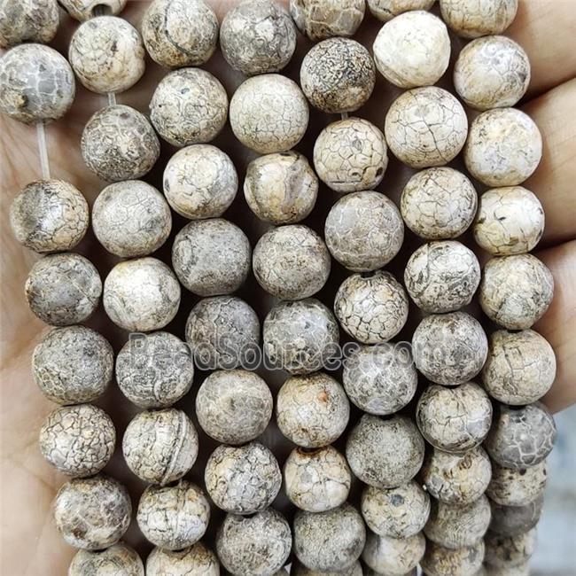 Natural Agate Beads Round Dye