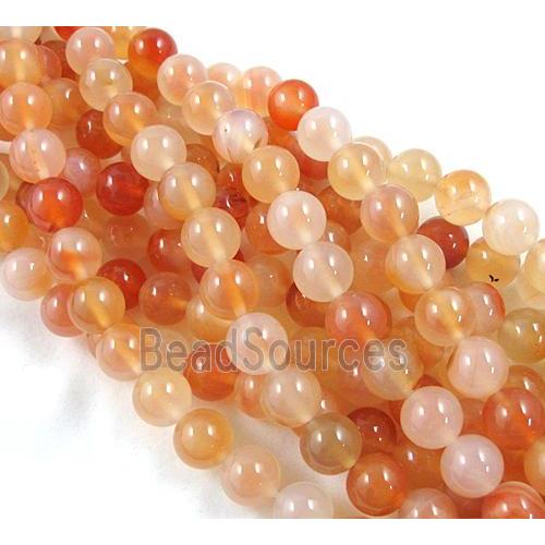 red Agate Stone beads, round