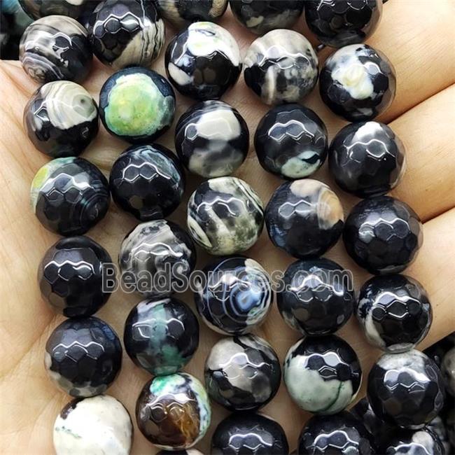 Fire Agate Beads Faceted Round Dye