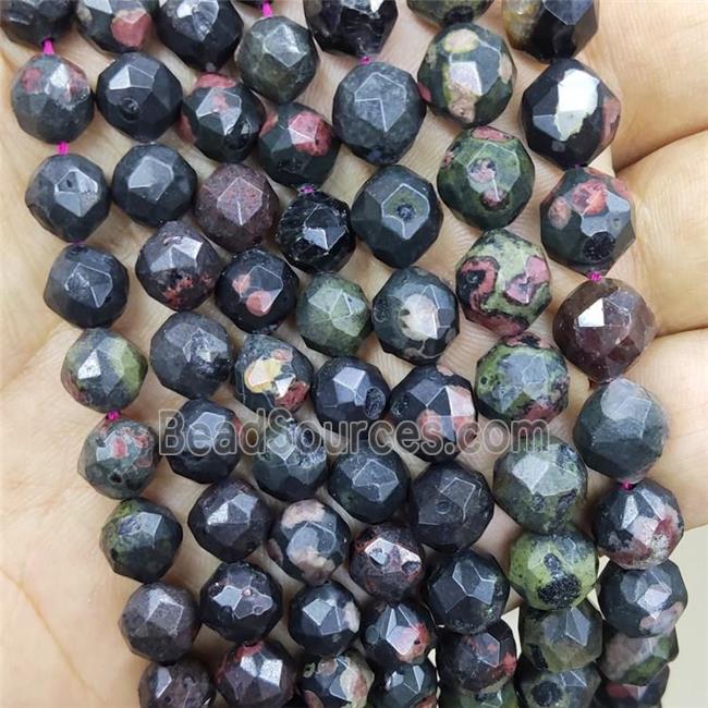 Natural Dinosaur Jasper Beads Multicolor Cut Round