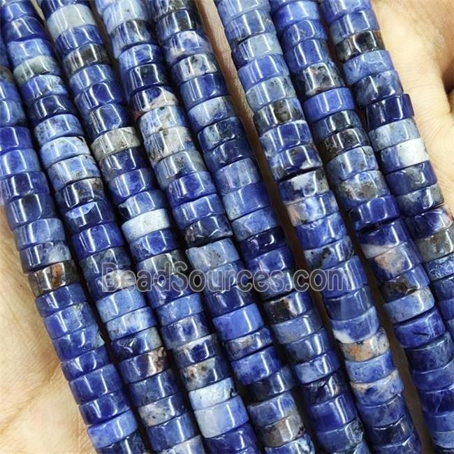 Natural Blue Sodalite Heishi Beads