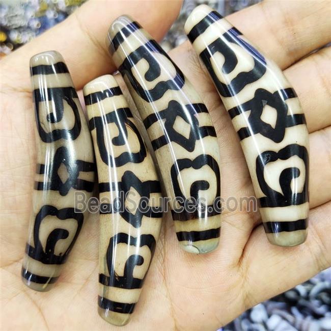 Tibetan Dzi Agate Horn Beads