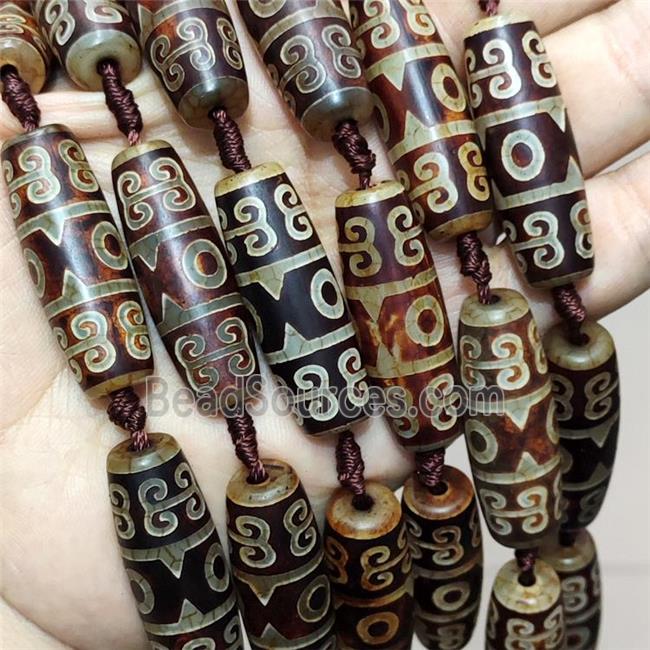 Tibetan Agate Rice Beads