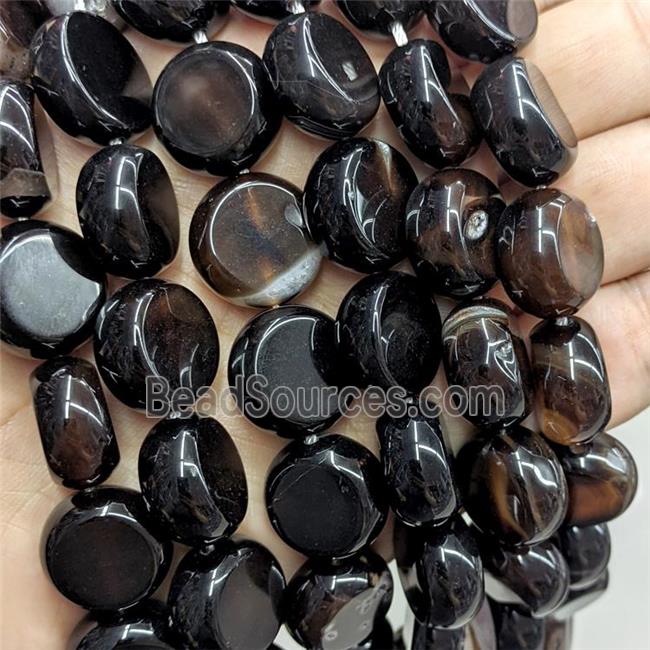 Druzy Agate Coin Beads Coffee Dye