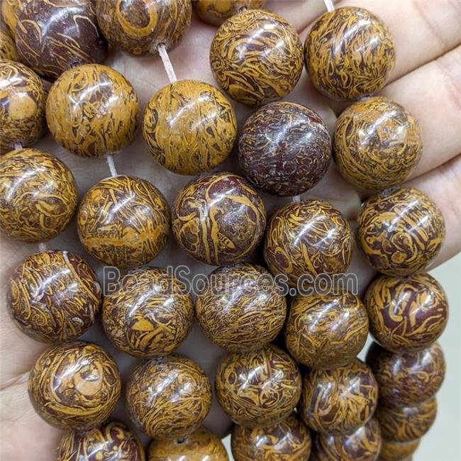 Natural Oak Jasper Beads Brown