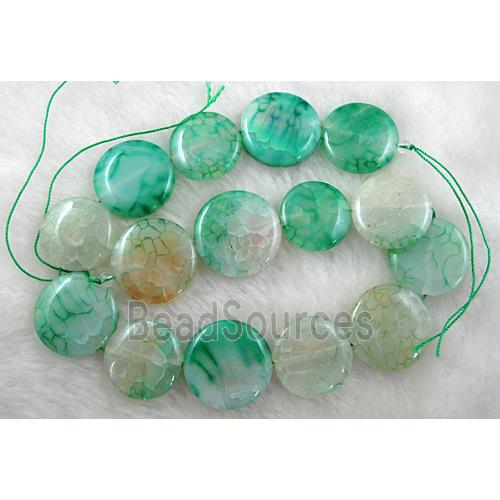 green veins Agate beads, circle