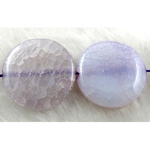 purple veins Agate beads, coin round