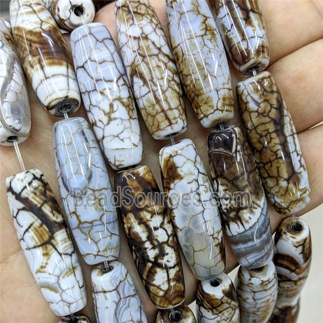 Coffee Veins Agate Rice Beads Dye