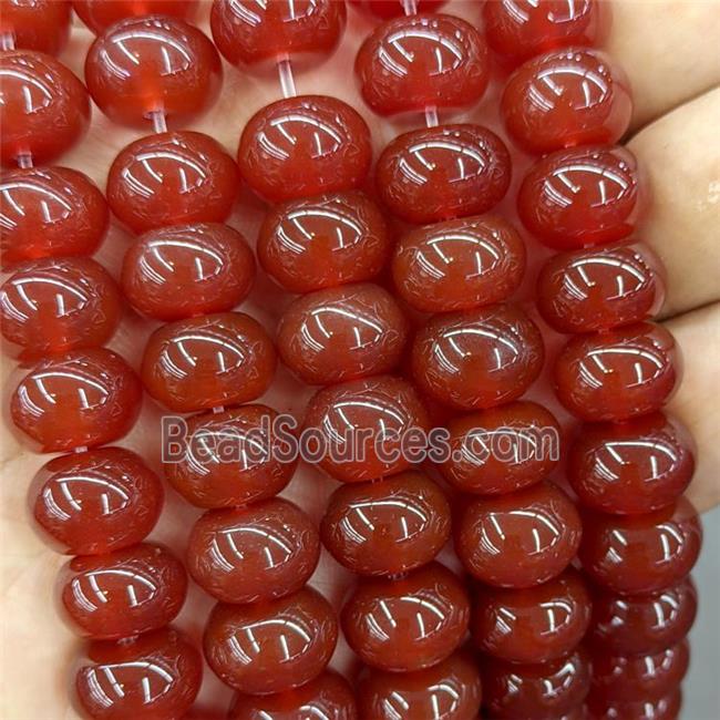 Natural Agate Beads Red Dye Smooth Round