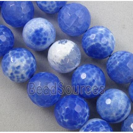 blue Fire Agate Stone beads, faceted round