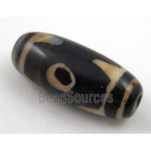 natural tibetan Dzi beads, barrel