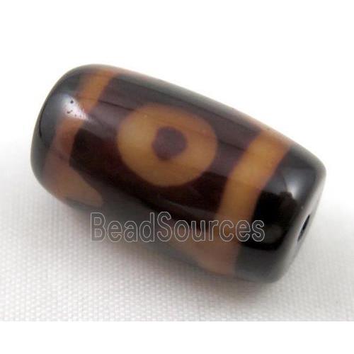 natural tibetan Dzi beads, barrel