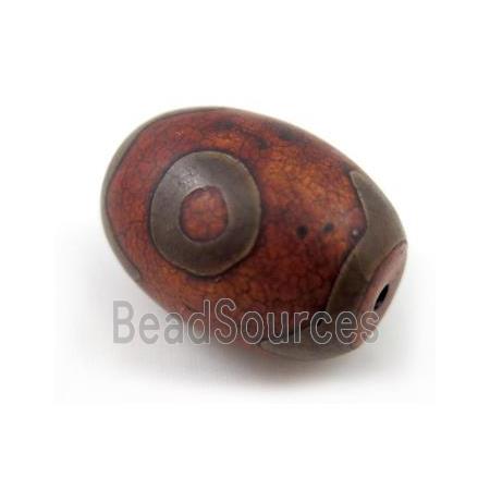 natural tibetan Dzi beads, barrel