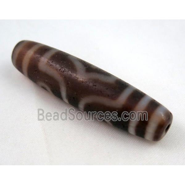 natural tibetan Dzi beads, barrel, antique red