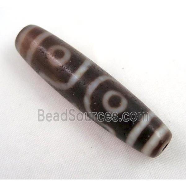 natural tibetan Dzi beads, barrel, antique red