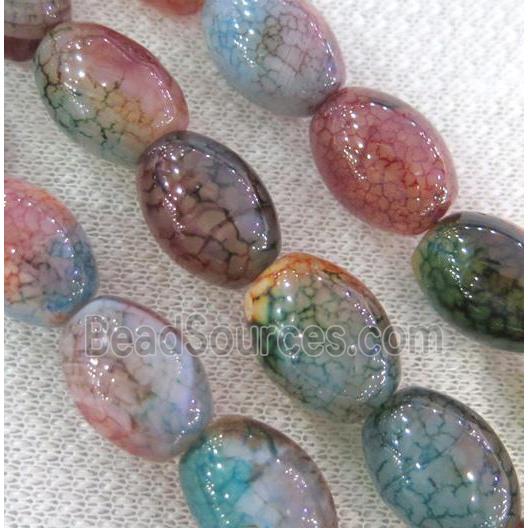 dragon veins agate bead, barrel