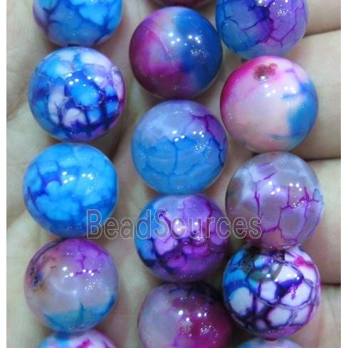 round dichromatic Agate Beads, colorful