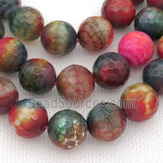 dichromatic Agate Beads, colorful, faceted round