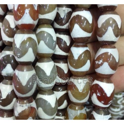 tibetan agate barrel beads