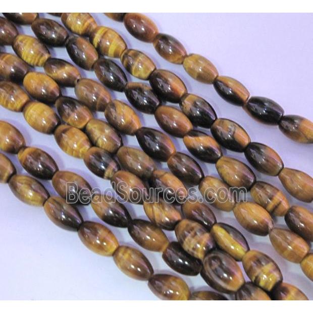 tiger eye bead, barrel