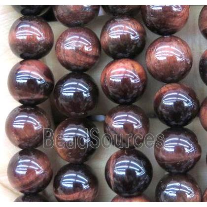 red Tiger Eye beads, round