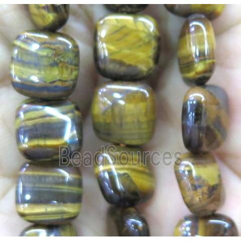 tiger eye stone bead, square