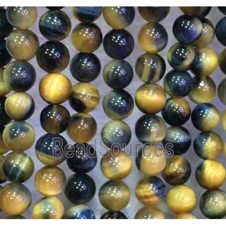 round fancy tiger eye stone beads