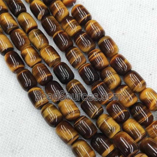 Tiger eye stone barrel beads, A-grade