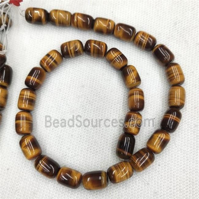 Tiger eye stone barrel beads, A-grade