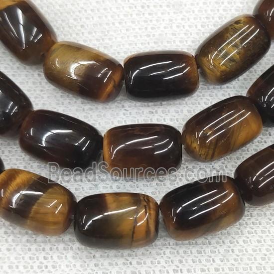 Tiger eye stone barrel beads, AB-grade