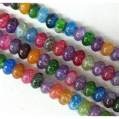 Agate rondelle Beads, mix color