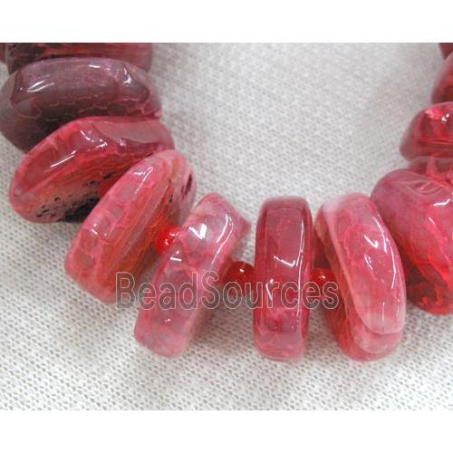 agate heshi beads for necklace, pink