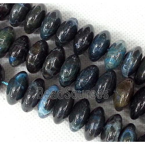 blue Agate beads, rondelle