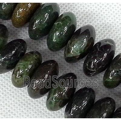 darkgreen Agate beads, rondelle