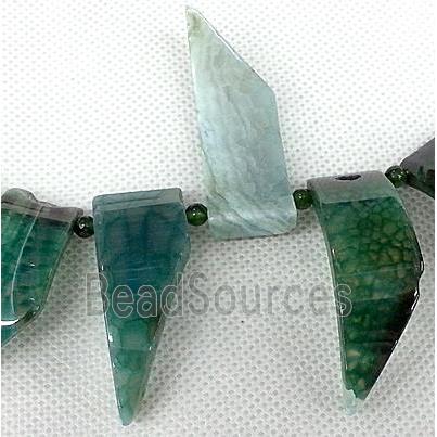 green Agate slice beads Necklace Chain