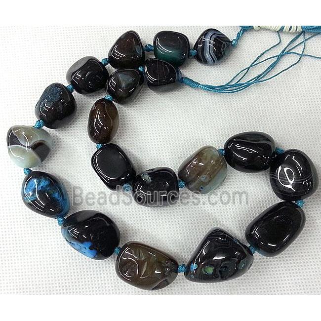 Agate beads Necklace Chain, freeform