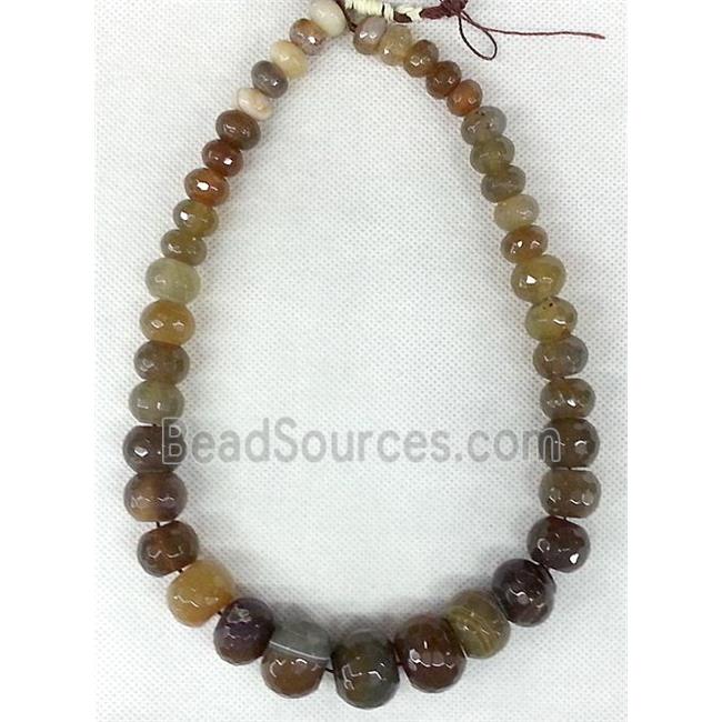 Agate rondelle beads Necklace Chain