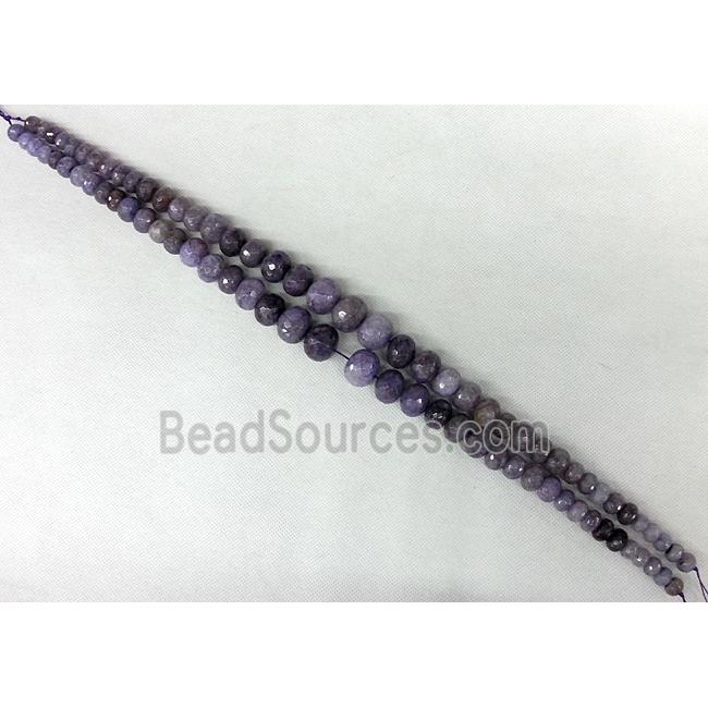 purple Agate rondelle beads Necklace Chain