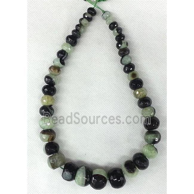 green Druzy Agate rondelle beads Necklace Chain