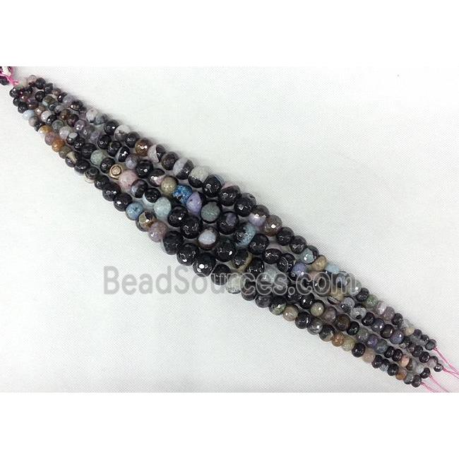 Druzy Agate rondelle beads Necklace Chain, mix color