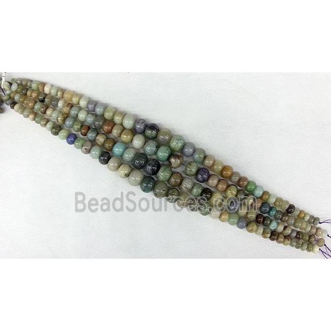 Agate rondelle beads Necklace Chain, mix color