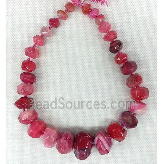 red Agate Necklace Chain, rondelle