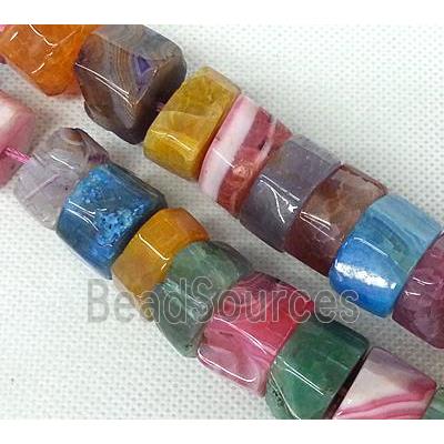 Agate Heishi beads, multi color