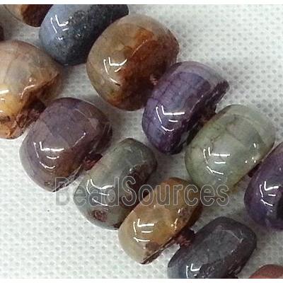 Agate heishi beads, multi color