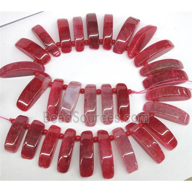 red agate stick beads