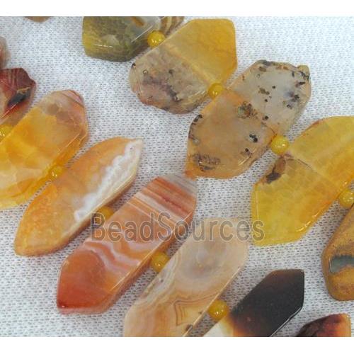 agate beads, guidepost, orange