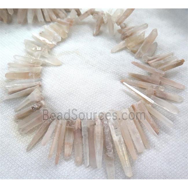 clear quartz stick bead