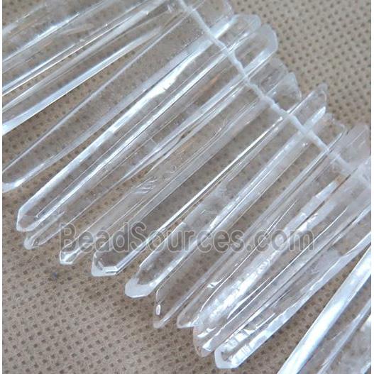 clear quartz bead stick for necklace